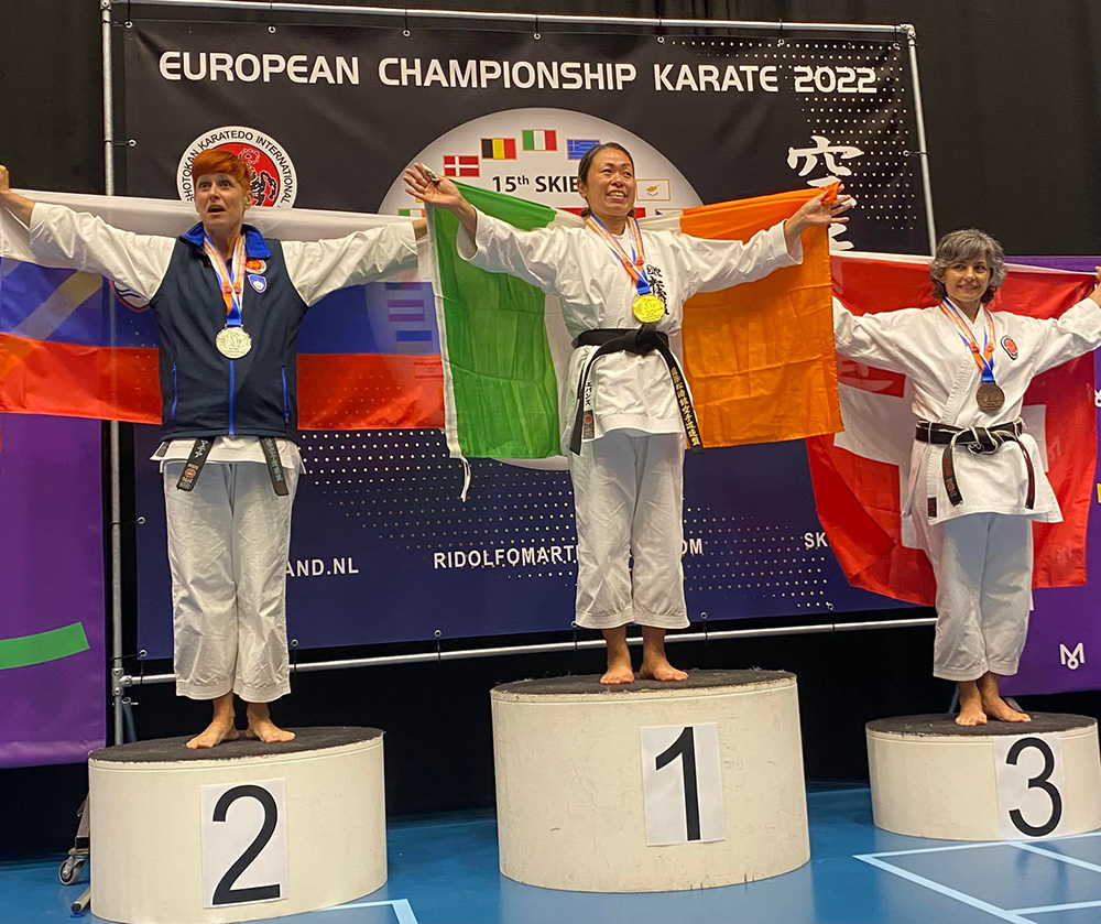 European Gold in Kata for Sensei Yuka Evans