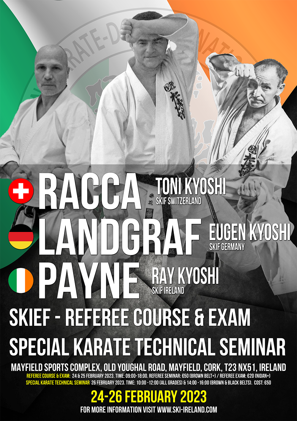 SKIF Ireland - SKIEF Referee and Karate Seminar with Kyoshi Toni Racca & Kyoshi Eugen Landgraf & Kyoshi Ray Payne